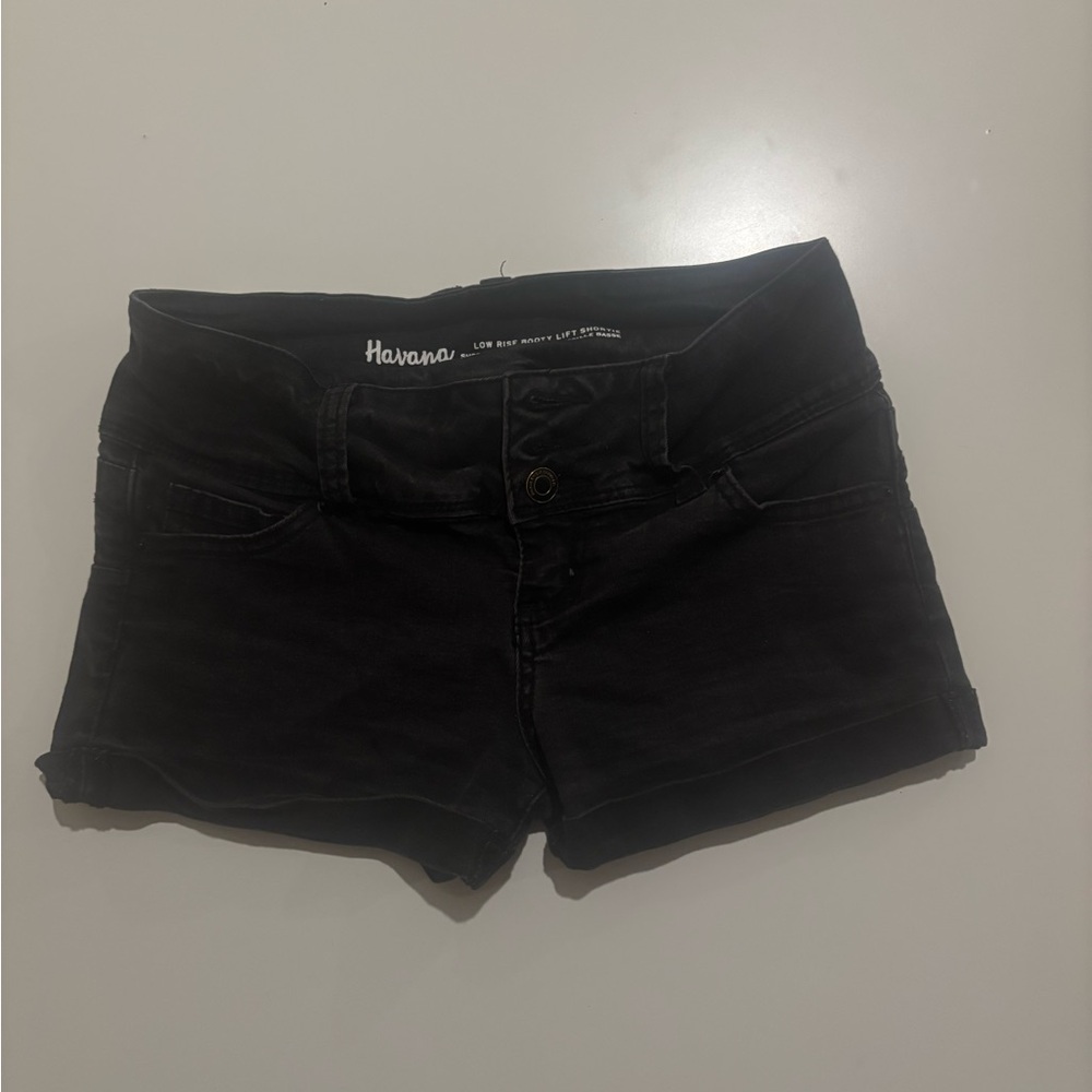 Havana Black Women's Denim Shorts